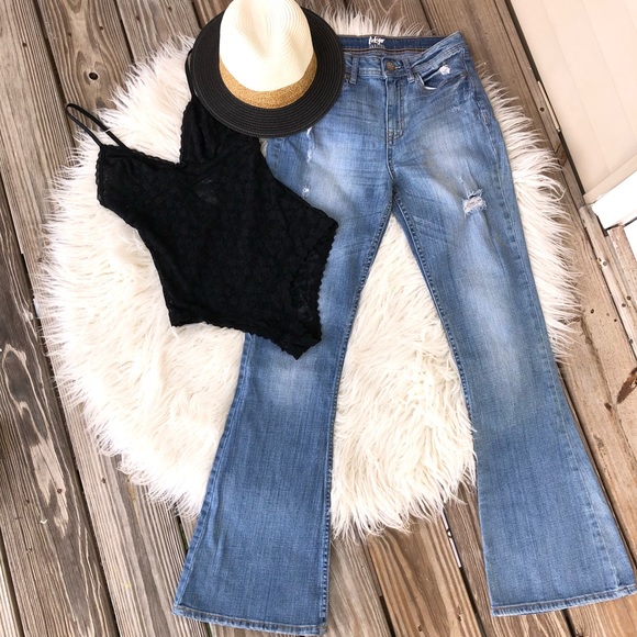 tokyo Darling Denim - {Tokyo Darling} Boho High Waist Flare Jeans